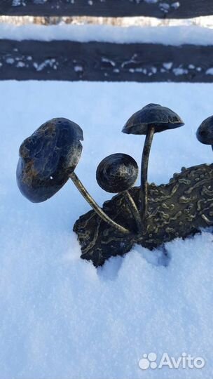 Коллекционное, кованые грибы, кованая ключница