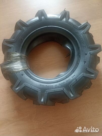 Покрышка с камерой 4.00-8 для мотоблока Салют