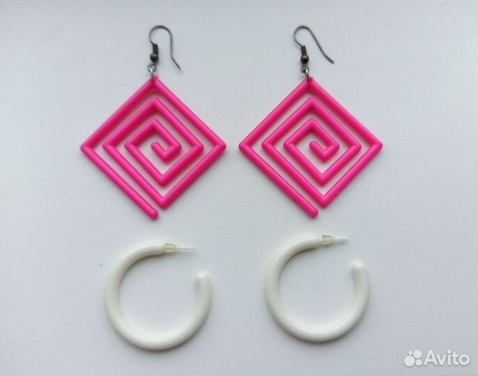 Серьги пластик СССР новые