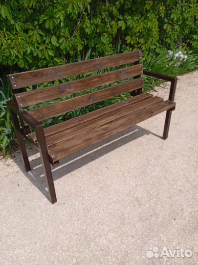 Скамейка мет. профиль дерево сосна