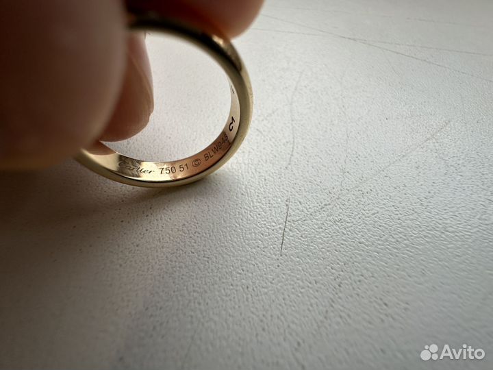 Золотое кольцо cartier 750 пробы