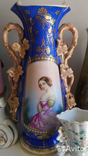 Старинная фарфоровая ваза Франция Австрия Германия