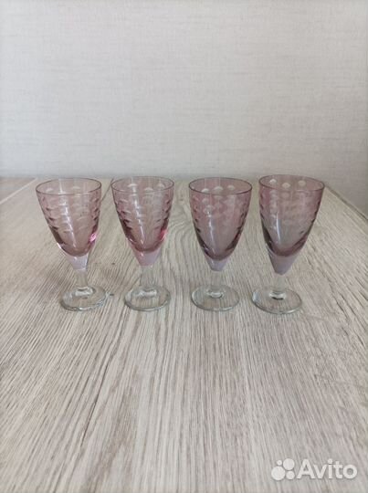 Рюмка на ножке СССР цветное стекло