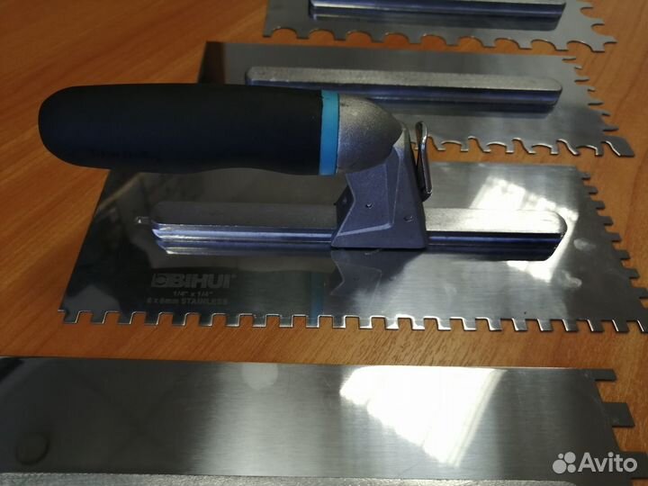 Шпатели bihui металлические зубчатые набор из 6 шт