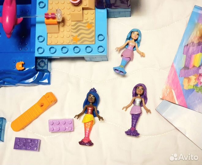 Megablocks barbie dreamtopia русалки 3 набора