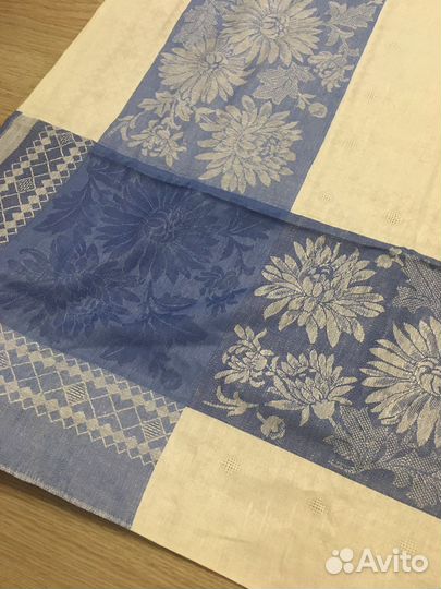 Скатерть СССР полульняная 140*140 см новая