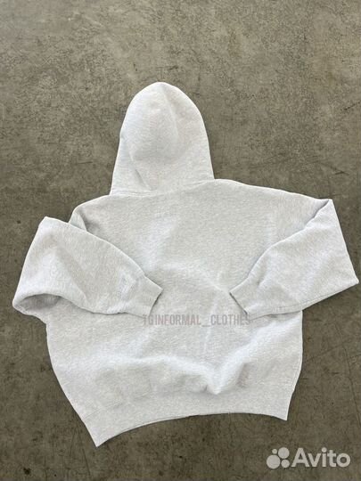 Зип худи supreme maison margiela с черепами серое