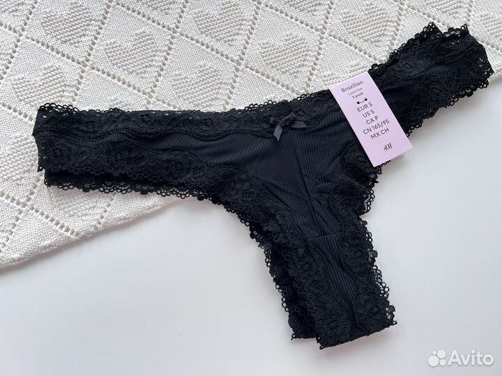 Женские трусы бразилиана из микрофибры hm XS, S