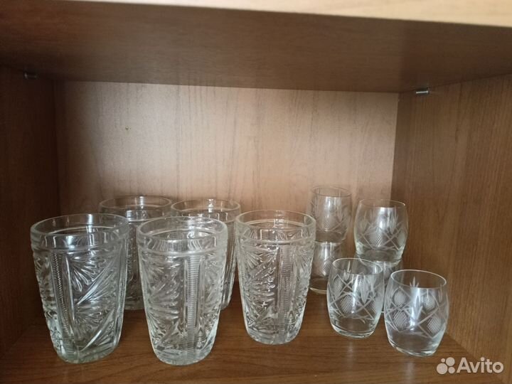 Бокалы,рюмки, стаканы,ваза для фруктов