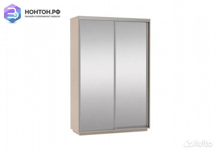Шкаф-купе Нонтон Хит с двумя зеркалами дуб молочны