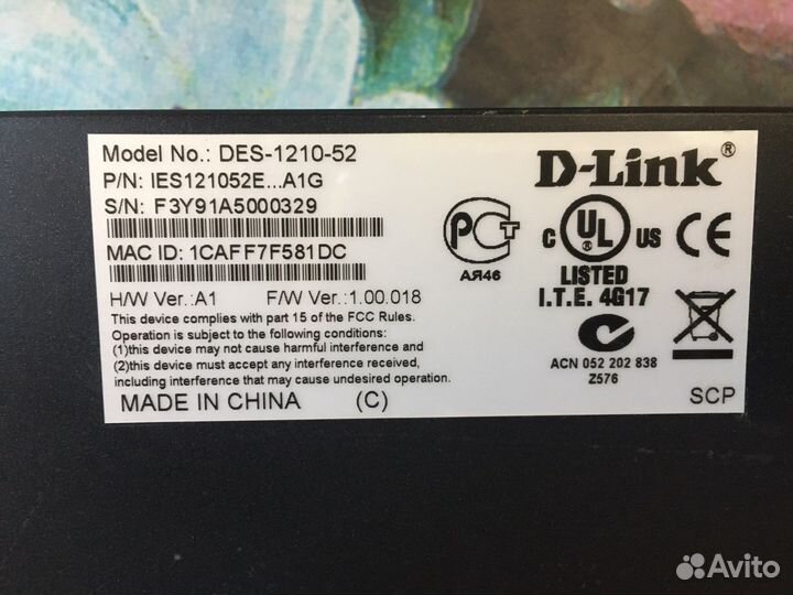 52 порта D-link DES 1210-52 (switch)