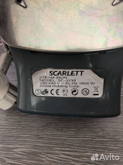 Утюг scarlett на запчасти