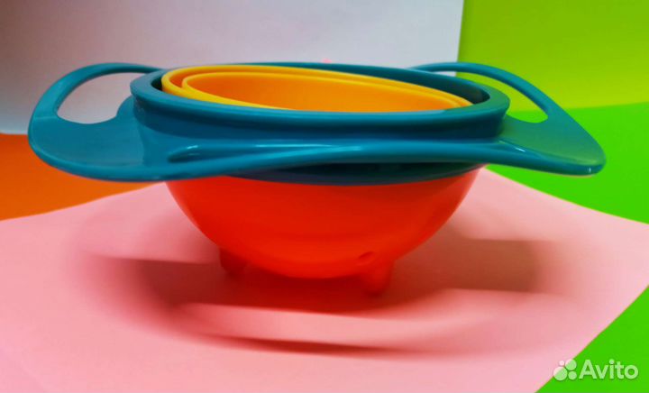 Детская тарелка непроливайка - нерассыпайка