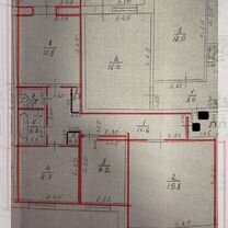 3-к. квартира, 65,5 м², 8/9 эт.