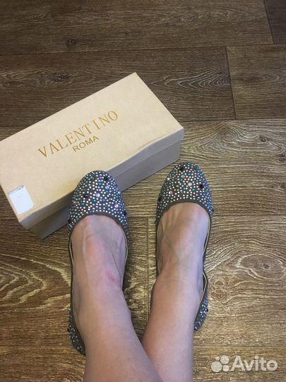 Балетки из натуральной замши