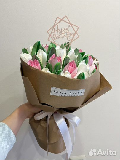 Букет из зефира.Весенний