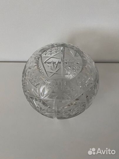 Ваза хрустальная круглая СССР Чехословакия