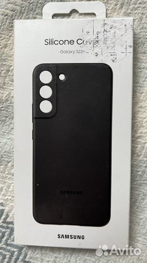 Клип-кейс Samsung Silicone Cover S22+ Black новый