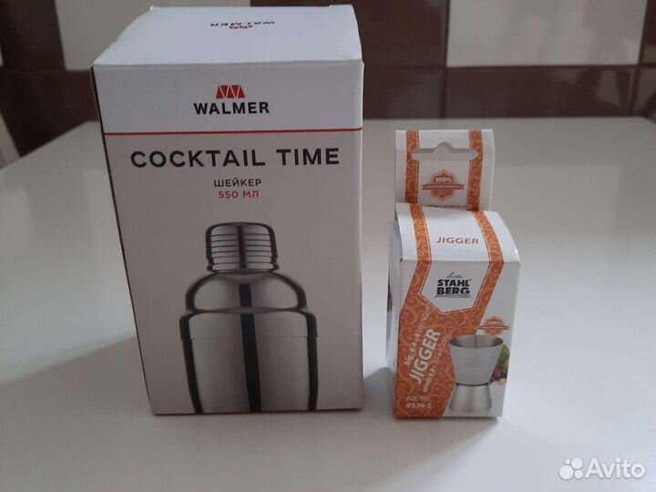 Шейкер для коктейлей и джиггер