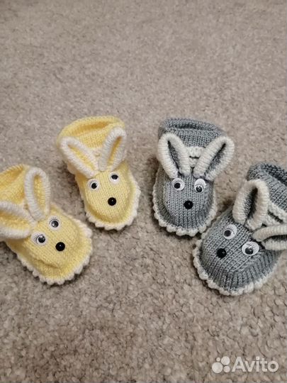 Пинетки детские вязаные