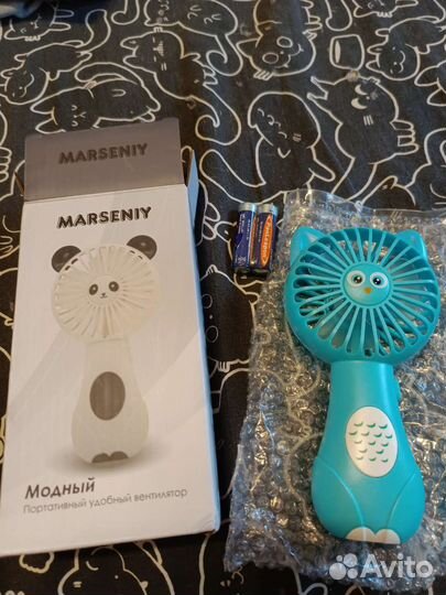 Мини вентилятор ручной на батарейках 3шт