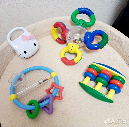 Игрушки - погремушки пакетом, грызунки