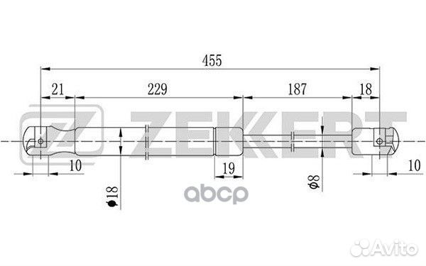 Пружина газовая капота Toyota 4 Runner (N210) 0