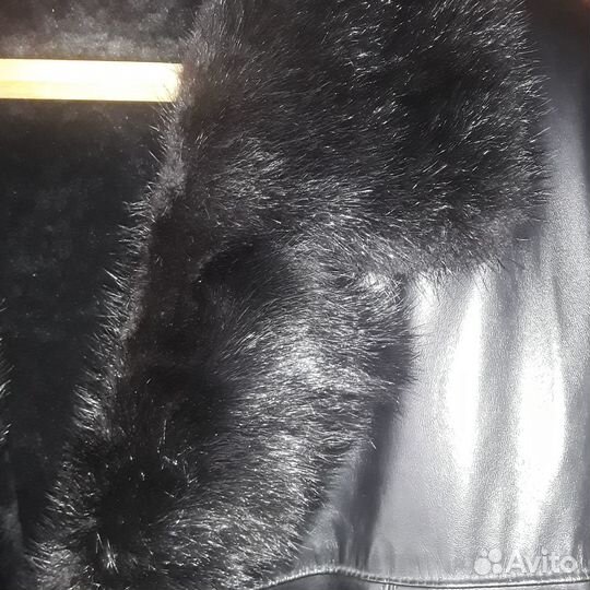Кожаная дубленка мужская новая