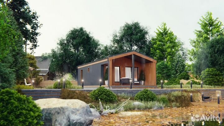 Каркасный модульный дом 52 м2