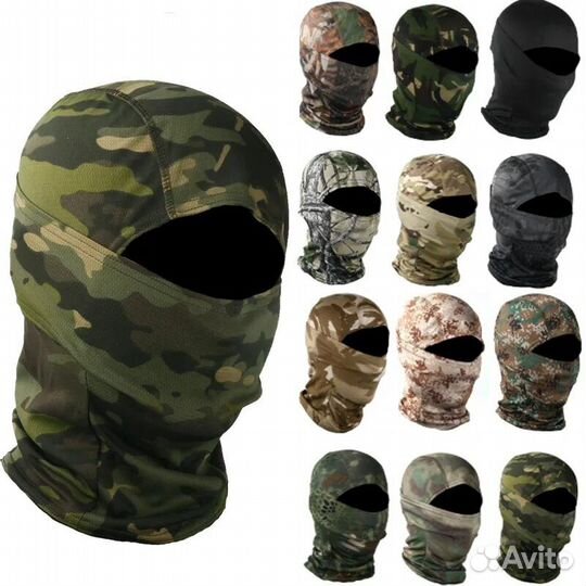 Маска балаклава летняя тактическая мох