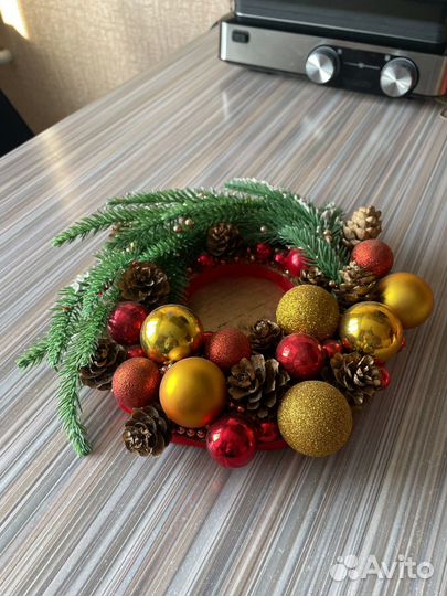 Новогодние украшения свечи