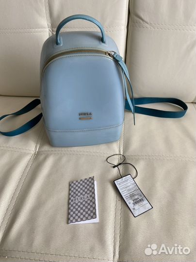 Рюкзак furla оригинал голубой