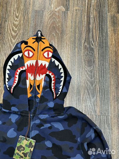 Зип худи Bape Double Tiger Shark