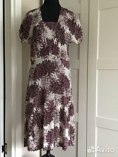 Платье шелковое винтаж48р