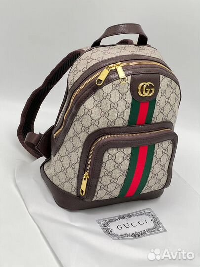 Кожаный женский рюкзак gucci 32/26см