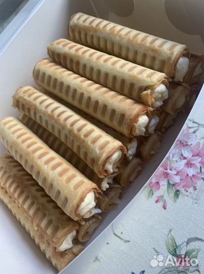 Вафельные трубочки, орешки