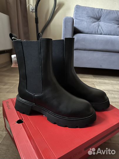 Ботинки челси женские 38 натуральная кожа зимние