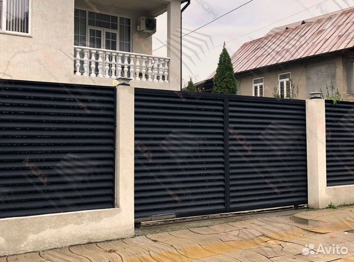 Забор жалюзи из металла
