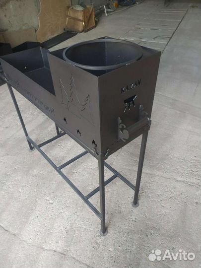 Мангал, мангал с печью под казан, подарок