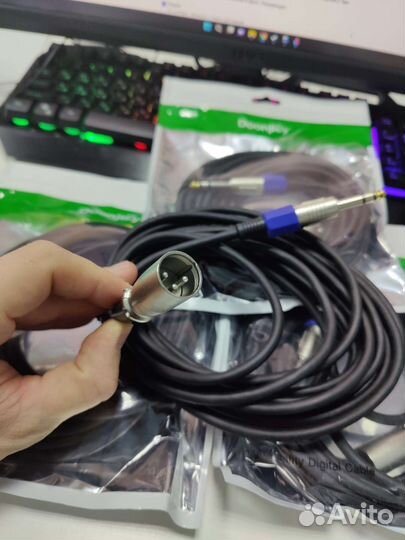 Кабель TRS - XLR балансный для мониторов jack 6,3