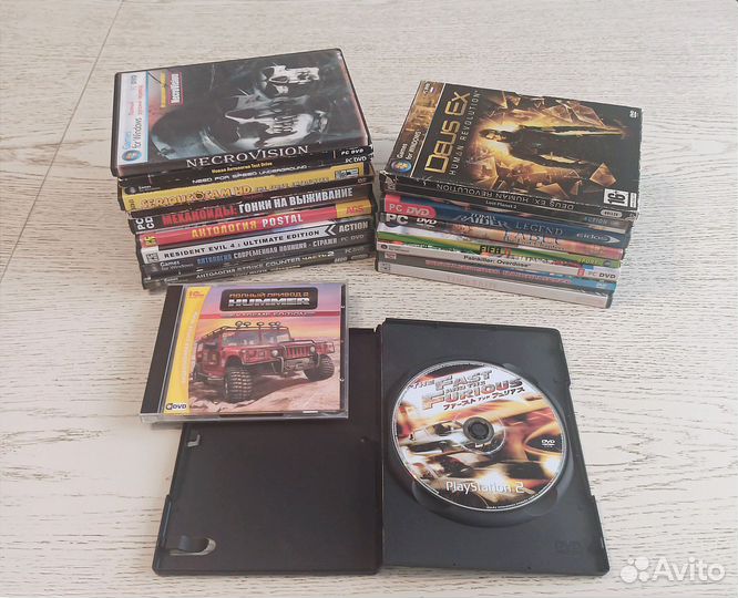 Компьютерные игры диски для пк и ps2, цена за все