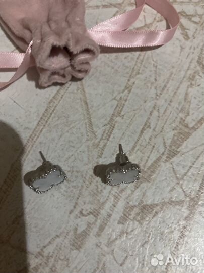Серьги Van Cleef Клевер и Жемчужинки