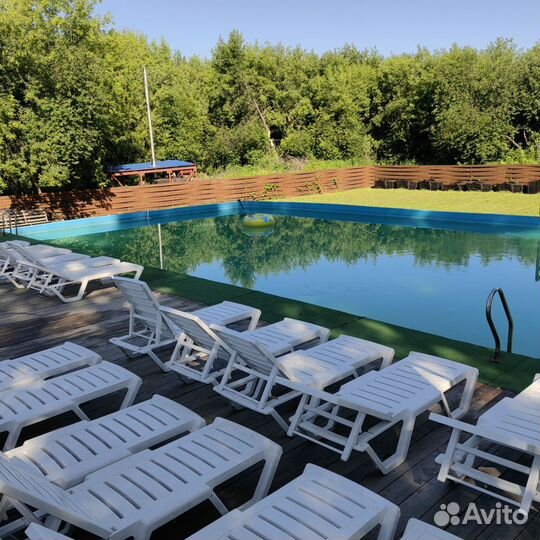 Каркасный бассейн большой прямоугольный