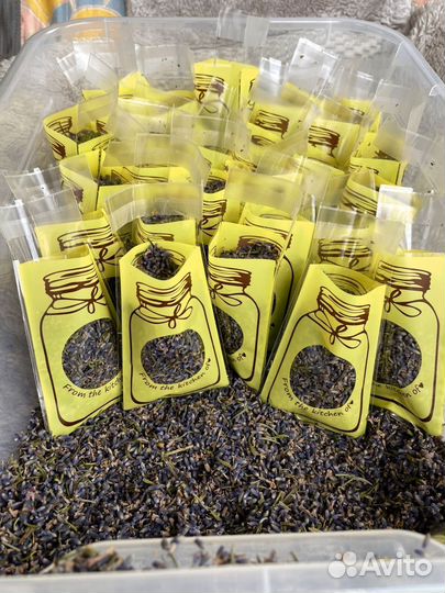 Саше лавандовое, сухие цветы лаванды