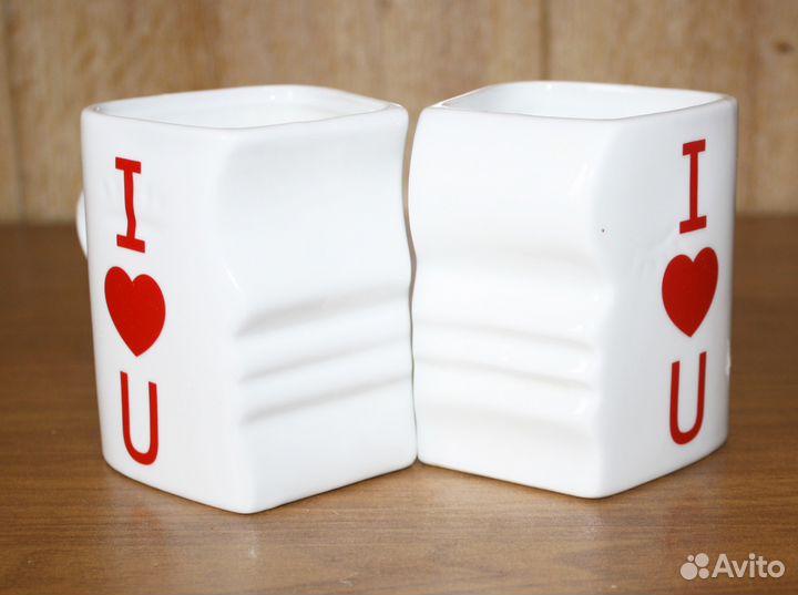 Чайные бокалы ко дню Влюблённых - I Love You