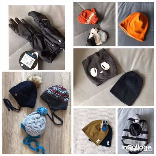 Шапка зимняя в идеале и демисезон шапка / варежки