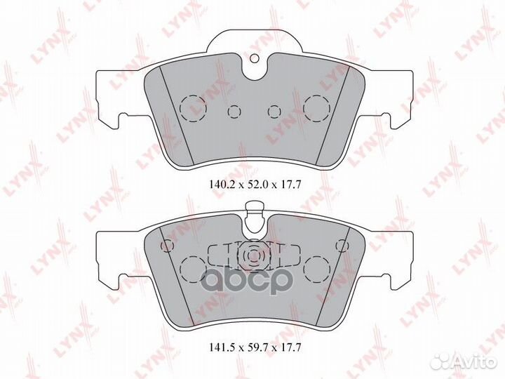Колодки тормозные дисковые зад BD5332 lynxauto