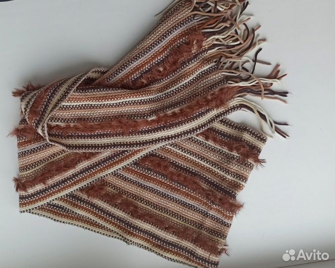 Codello шарф с натуральным мехом Германия полоска