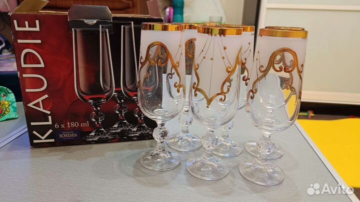 Бокалы для шампанского bohemia хрусталь