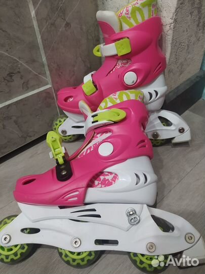 Раздвижные роликовые коньки размер 30-33